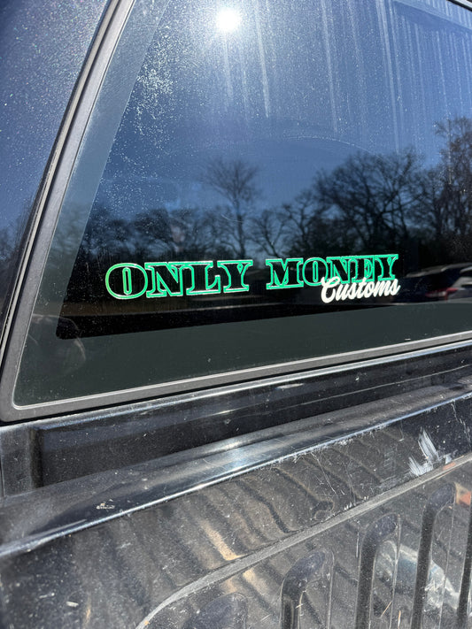 14”  Green & White Window Decal